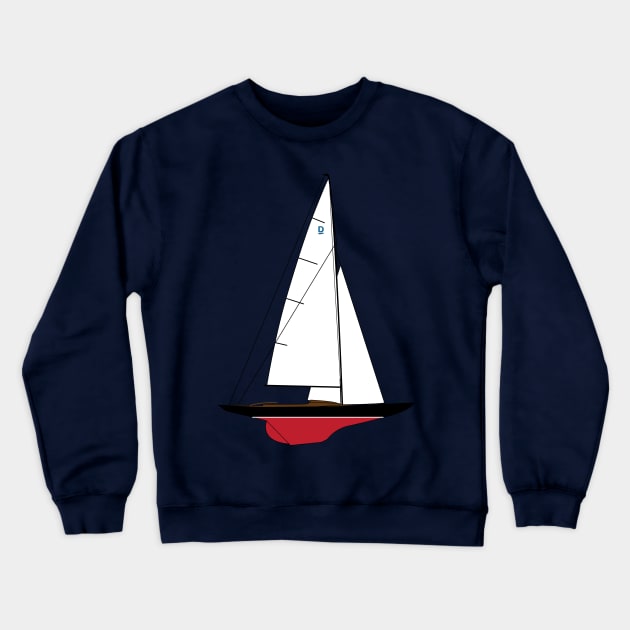 Dragon Class Sailboat Crewneck Sweatshirt by CHBB